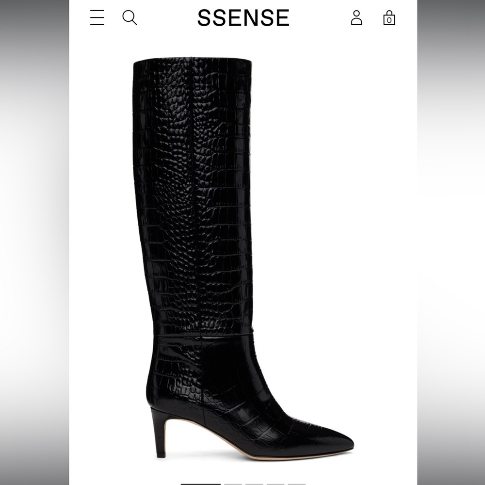 Paris Texas Black Leather Women's Boots